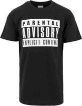 Urban Classics Heren Tshirt -XS- Parental Advisory Zwart