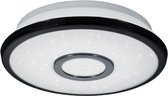 LED Plafondlamp - Nitron Okinagi - 12W - Warm Wit 3000K - Rond - Mat Zwart - Kunststof