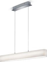 LED Hanglamp - Hangverlichting - Nitron Lanago - 18W - Warm Wit 3000K - Rechthoek - Mat Wit - Aluminium