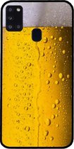 ADEL Siliconen Back Cover Softcase Hoesje Geschikt Voor Samsung Galaxy A21s - Pils Bier