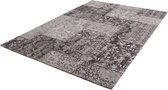 VARA VINTAGE GRIJS / ZWART VLOERKLEED PATCHWORK