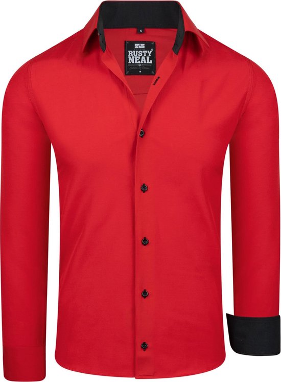 Rusty Neal - heren overhemd rood – r-44 | bol.com