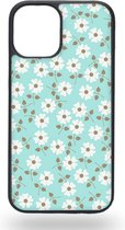 Blauw Grijs Bright Daisy Telefoonhoesje - Apple iPhone 12 mini