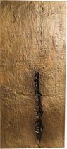 PTMD Rino rechthoekig aluminium wandpaneel brons maat in cm: 40 x 2 x 90 - Goud