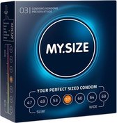 MY.SIZE 57 mm Condooms 3 stuks - Drogisterij - Condooms - Transparant - Discreet verpakt en bezorgd
