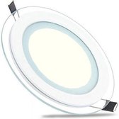 LED Downlight Slim - Inbouw Rond 12W - Natuurlijk Wit 4200K - Mat Wit Glas - Ø160mm