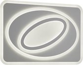 LED Plafondlamp - Torna Coson - 75W - Aanpasbare Kleur - Dimbaar - Afstandsbediening - Rechthoek - Mat Wit - Acryl