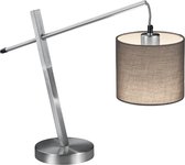 LED Tafellamp - Tafelverlichting - Torna Pedma - E27 Fitting - Rechthoek - Mat Nikkel - Aluminium