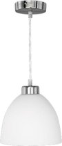 LED Hanglamp - Torna Dolina - E27 Fitting - 1-lichts - Rond - Mat Chroom - Aluminium