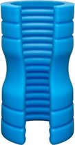 Geribbelde Stroker Sleeve - Toys voor heren - Kunstvagina - Blauw - Discreet verpakt en bezorgd