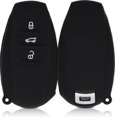 kwmobile autosleutel hoesje geschikt voor VW 3-knops SmartKey autosleutel (alleen Keyless Go) - Autosleutel behuizing in zwart
