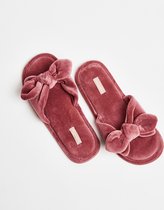 Hunkemöller Dames Accessoires Velours Knot Slipper  - Roze - maat 38/39