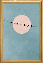 JUNIQE - Poster in houten lijst The Beauty of Silence -40x60 /Roze &