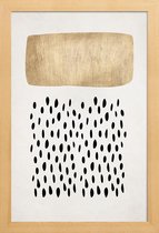 JUNIQE - Poster in houten lijst Opus No. 5 -30x45 /Ivoor & Zwart