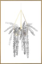 JUNIQE - Poster met kunststof lijst Urban Jungle 1 -60x90 /Grijs & Wit