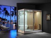 Mawialux sauna inclusief stoomcabine - 220x120x220cm - Glans wit - Pico