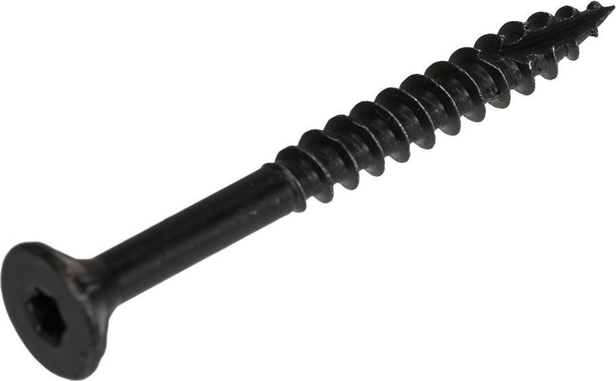 Blackline bevestigingsmaterialen - Zwarte spaanplaatschroeven met HCP-coating – Blackline - Platkop / 6.0 x 50mm / 50