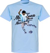 Maradona Argentinië Script T-Shirt - Lichtblauw - Kinderen - 152