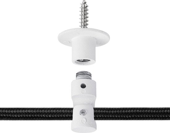 DC VOLTAGE Plafondkabel Mount Haak Pack voor Swag Hanger en Kroonluchter Verlichting Minimalistische Cord Keeper Swag Haak voor Plafond en Muur Moderne Plafond Haken voor Swag Light Easy Fit (Pack 1