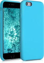kwmobile telefoonhoesje voor Apple iPhone 6 / 6S - Hoesje met siliconen coating - Smartphone case in ijsblauw