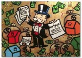 Alec Monopoly Poster 7 - 50x70cm Canvas - Multi-color