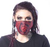 Vixxsin - SKELETON ROSE Masker - Mondkapje - Zwart/Rood