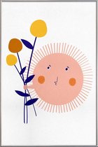 JUNIQE - Poster met kunststof lijst Sunshine Bouquet -20x30 /Kleurrijk
