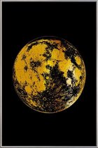 JUNIQE - Poster met kunststof lijst Lunar gouden -13x18 /Goud & Zwart