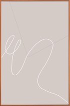 JUNIQE - Poster met kunststof lijst MA -60x90 /Grijs & Wit