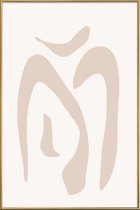 JUNIQE - Poster met kunststof lijst Romantic Streams -20x30 /Ivoor