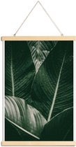 JUNIQE - Posterhanger Palm Drops -20x30 /Grijs & Ivoor