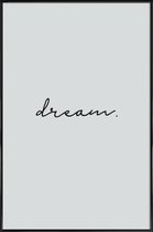 JUNIQE - Poster met kunststof lijst Dream -13x18 /Roze