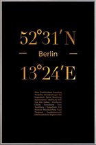 JUNIQE - Poster met kunststof lijst Berlin Icons gouden -30x45 /Goud &