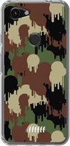 6F hoesje - geschikt voor Google Pixel 3a -  Transparant TPU Case - Graffiti Camouflage #ffffff