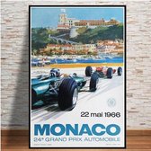 World Grand Prix Retro Poster 11 - 50x70cm Canvas - Multi-color