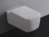 Saqu Cube 200 combi-pack hangtoilet incl. luxe toiletbril Wit