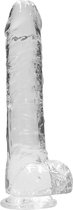 9 / 23 cm Realistic Dildo With Balls - Transparent