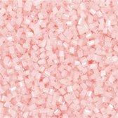 Rocailles 2-cut, d 1,7 mm, afm 15/0 , gatgrootte 0,5 mm, transparant roze, 500 gr/ 1 zak
