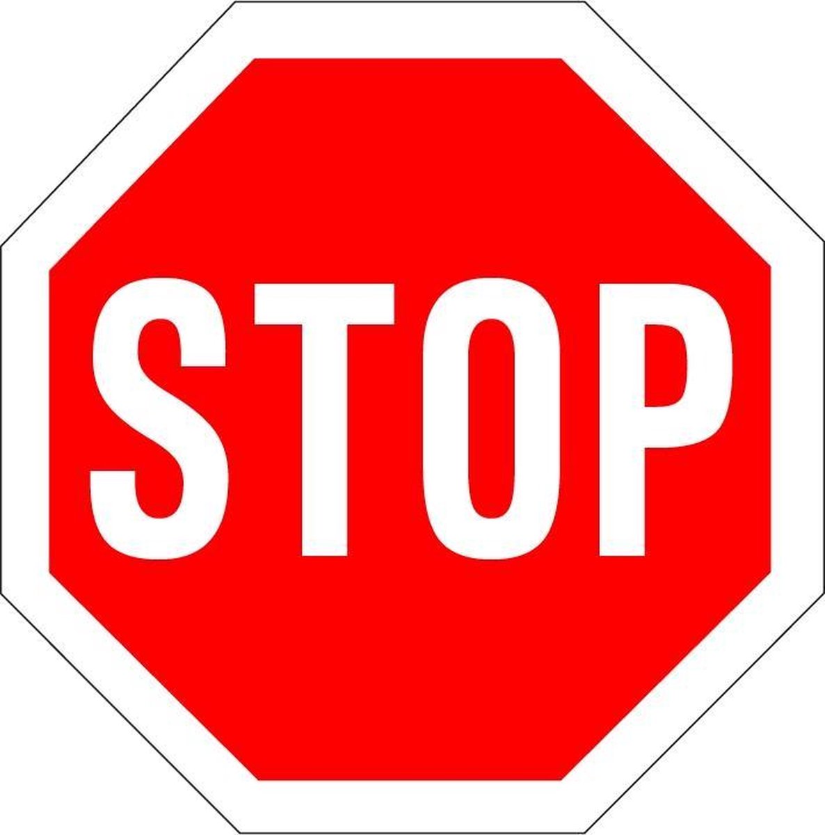 Stop sticker, B7 100 mm