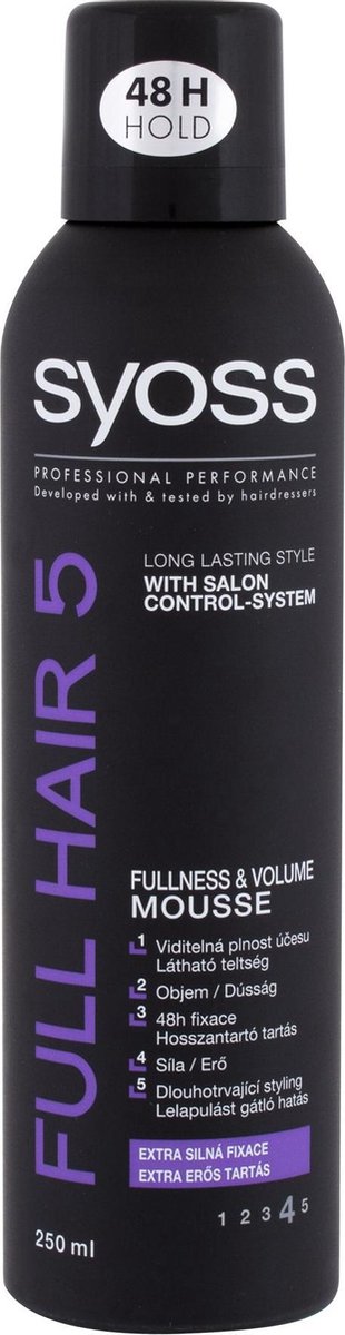 Syoss - Full Hair 5 Mousse Piano To Hair Extra Strong 250Ml