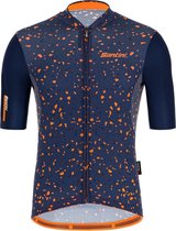 Santini Fietsshirt Korte mouwen Blauw Heren - Delta Pietra S/S Jersey Nautica Blue - 3XL