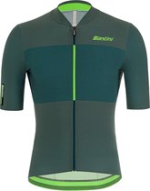 Santini Fietsshirt Korte mouwen Groen Heren - Redux Istinto S/S Jersey Military Green - 2XL