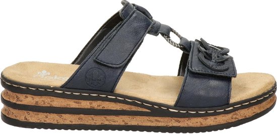 Blauwe Rieker Slippers om te zoenen