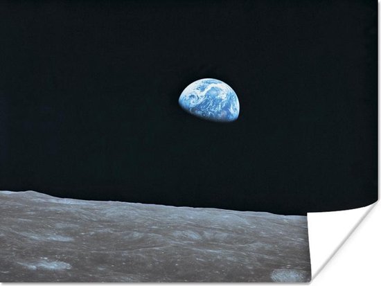 vanaf de maan Poster 40x30 cm klein - Foto print op Poster (wanddecoratie... |