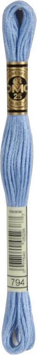 6 stuks DMC Borduurgaren-794 Blauw