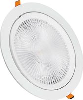 LED Spot - Inbouwspot - Nicron Coba - 20W - Natuurlijk Wit 4000K - Rond - Mat Wit - Aluminium