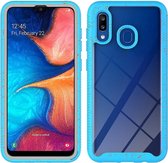 Voor Galaxy A30 / A20 Shockproof Starry Sky PC + TPU beschermhoes (hemelsblauw)