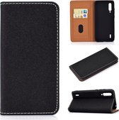 Voor Xiaomi Mi CC9e effen kleur magnetische horizontale flip lederen tas met kaartsleuf en houder (zwart)