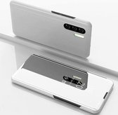 Voor Galaxy Note 10 Pro / Plus Galvaniseren Spiegel Horizontaal Flip PU lederen tas met houder (zilver)
