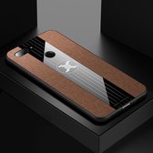 Voor Xiaomi Mi 8 Lite XINLI stiksels textuur schokbestendige TPU beschermhoes (bruin)